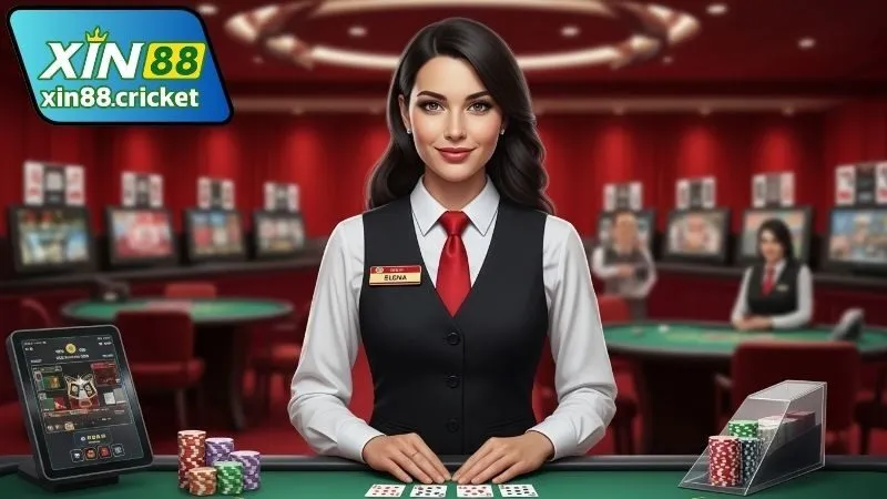 Trò chơi hot với dealer nữ casino online
